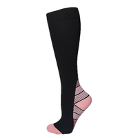 Chaussettes de compression respirantes professionnelles, anti-transpiration, durables, antidérapantes, à pression dégradée pour le sport