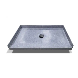 Promotion : Plateau de <span class=keywords><strong>douche</strong></span> en SMC 60 x 36 pouces avec drain central, gris, en plastique, carrelable, pour salle de bain - Product Image 1