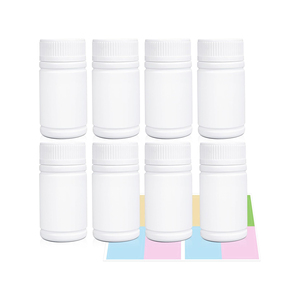 ขวด HDPE สีขาวขนาด 25 มล.-175 มล. สำหรับบรรจุยาเกรดเภสัชกรรม ฝาเกลียว พร้อมพิมพ์โลโก้ตามสั่งสำหรับบรรจุแคปซูลยา - Product Image 1
