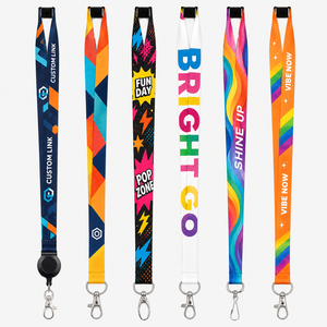 Polyester Silk Screen Printing Lanyard Trade Show Exhibition Event Badge Holder Custom Logo Advertising Promotional Neck Strap - Product Image 1