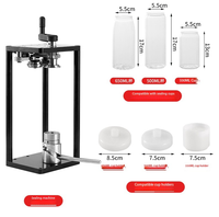 Máquina Selladora de Latas Semiautomática de Venta Directa de Fábrica en China, Selladora Manual Pequeña para Latas de Refresco, Cerveza y Jugos