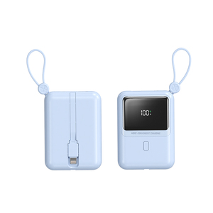 Tendance électronique Portable petit Powerbank écran LCD conception de fronde innovante Powerbanks de charge rapide 10000mAh avec câbles - Product Image 6