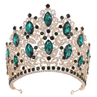 Diadèmes et couronnes européennes Rose Bessie Bride, strass en cristal, argent/plaqué or, diadèmes hauts pour femmes, fête de mariage