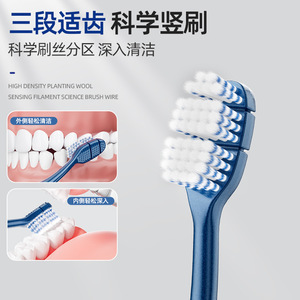 Cepillo de Dientes Dr.Baek Forma de S, Cerdas Suaves de PBT de 0.12mm, Manual para Adultos, Paquete de 3 - Product Image 2