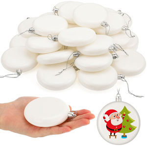 Decorazioni Natalizie Rotonde Bianche Opache in Plastica da 3,15 Pollici, Design Moderno per Albero <span class=keywords><strong>di</strong></span> <span class=keywords><strong>Natale</strong></span> e Fai-da-Te - Product Image 1