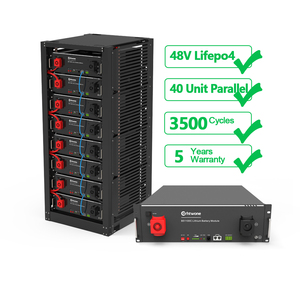 Solution de stockage d'énergie Erhtwone ESS 60 kW, batteries Lifepo4 51,2 V 100 Ah, <span class=keywords><strong>8</strong></span> unités en parallèle, batterie de montage en rack 800 Ah pour la maison - Product Image 1
