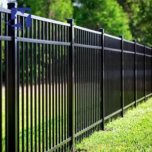 Ucuz Modern Metal çit galvanizli çit ferforje çit panelleri çelik çit