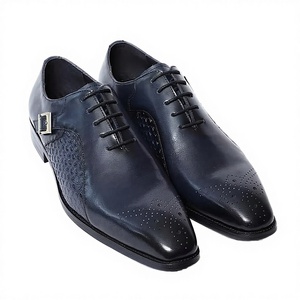 Chaussures de mariage pour hommes en cuir véritable de haute qualité XBS-L031-F90, à bout carré, grande taille, à lacets, pour le bureau, la carrière, printemps, été, automne - Product Image 3