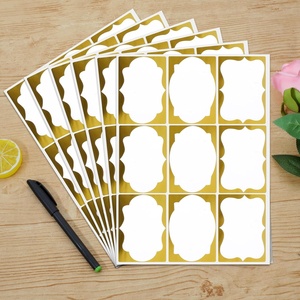 Bán buôn <span class=keywords><strong>utron</strong></span> Vàng biên giới thẻ tên 3 5x2 25 inch bền tráng giấy tự dính cho văn phòng trường bên cuộc họp - Product Image 6