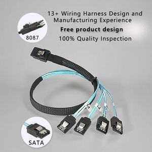 Cable de Conexión de Datos Mini SAS 36P SFF 8087 7P Macho a Hembra 4* SATA 7P para Disco Duro Mini SAS - Product Image 2