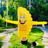 Danseur publicitaire gonflable géant de 2m, personnalisable, en forme de pâtisserie/falafel/tarte, pour l'activation de marque, les entreprises de snacks et les festivals