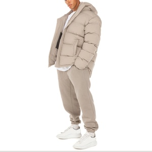 ผู้ผลิตเสื้อผ้าผู้ชายแบบซิปสำหรับฤดูหนาว เสื้อแจ็คเก็ตบุผ้าฝ้าย เสื้อโค้ทผ้าฝ้ายสำหรับผู้ชาย - Product Image 4