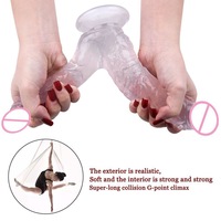 Double godes Masturbation féminine Double pénétration Vagin et Anus Gros pénis avec ventouse Sex Toy Strap on Two Dildo