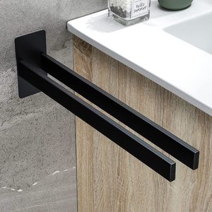 Portasciugamani Doppio Personalizzato per <span class=keywords><strong>Bagno</strong></span>, Montaggio Adesivo a Parete, Porta Asciugamani a 2 Bracci - Product Image 5