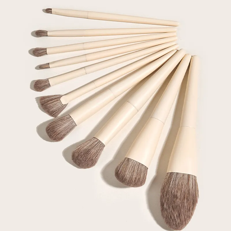 Personalizzato Go Pro capelli personalizzati di buona qualità 13 pennello per trucco Set di pennelli per trucco in legno nero per mani e bellezza