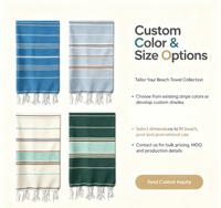 High Quality Soft Quick-Dry Cotton Turkish Tropical Beach Towel Oversized for Adults Eco-Friendly Custom Design Gift