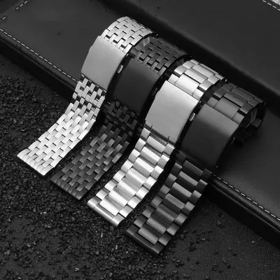 24/26/28/30mm Men Large Size 316L Stainless Steel Watch Strap Belt Chain for Bracelet DS1510 Watch for Men Accessories