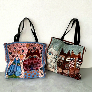 Hua Cheng Euro-American Printed <b>Canvas</b> Lining Portable Fashion <b>Large</b> Capacity Mom Tote <b>Bag</b> for Travel & Shopping - Product Image 1
