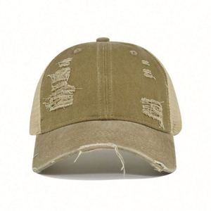 Oem Custom 3d Embroidery Washed Trucker Baseball Cap With Mesh Distressed Dad <b>Hats</b> Trucker Baseball Cap With Mesh - Product Image 4