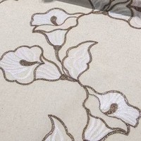 Penjualan Langsung Pabrik Kain Brokat Linen Hanfu Berlapis PA Jacquard Tepi Emas Bordir Bunga Terompet Renda Jala