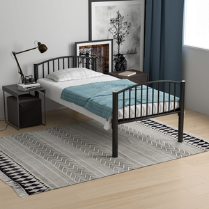 Cadre de lit en métal personnalisé, élégant, moderne et durable, lit simple pour étudiant, lit pour dortoir scolaire, meubles pour petit appartement, hôtel, hôpital - Product Image 1