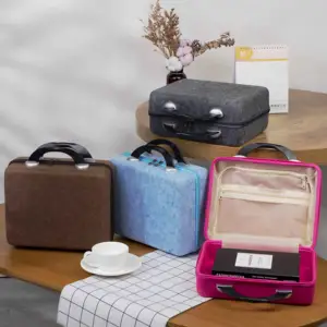 Mala de bagagem pequena de feltro para presente, bolsa de viagem para maquiagem e higiene pessoal, com logotipo personalizado, novo design