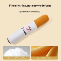 Peluche créative en forme de chien, simulation réaliste de cigarette, avec son, pour arrêter de fumer, coussin pour animaux de compagnie