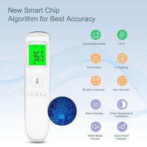 Yetişkinler ve bebekler için elektrikli temassız kızılötesi alın termometresi ateş alarmı ile anında oku - Product Image 4