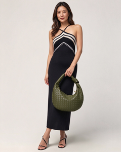 Woven PU <b>Leather</b> Purse for <b>Ladies</b> Woven Large Capacity Tote <b>Bag</b> for Women Knotted Large Slouchy Hobo Shoulder Handbags - Product Image 5
