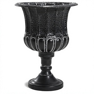 Metal Art Deco Floor Vase Planters Black Iron High Quality Eco-Friendly Decorative Flower Pots for Indoor/Outdoor Use Wedding - Product Image 1