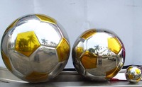 Offre Spéciale Arabie Saoudite Football Décoré Grand Extérieur Public Urbain Repère En Acier Inoxydable Football Sphère Sculpture