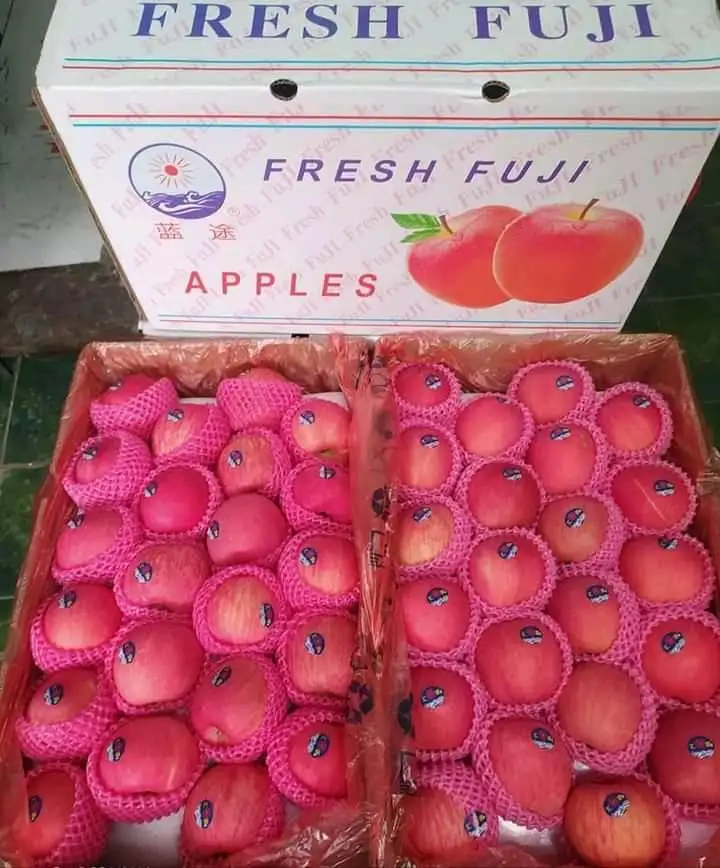 Manzana fresca de fuji y Estrella Roja, frutas frescas y dulces chinas, venta al por mayor, precio al por mayor