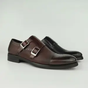 Zapatos de estilo inglés para hombre, calzado formal de vestir, de cuero genuino, de lujo, color marrón, para oficina, venta al por mayor