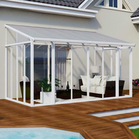 Pergolas modulaires rétractables en aluminium 4 saisons, kit de pavillons en verre, solarium de luxe pour jardins extérieurs et restaurants, véranda