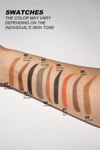 Matita per Sopracciglia di Alta Qualità, Polvere Ombreggiante per <span class=keywords><strong>Contorno</strong></span> Viso, Stencil per Sopracciglia con Pennello per Colorazione Istantanea - Product Image 2