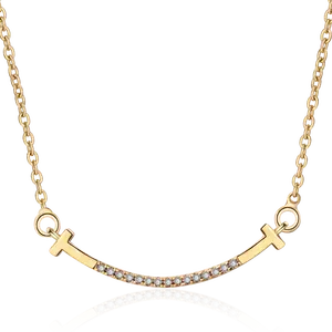 Bridesmaid Gift Personalized Wedding Engagement 18 K Gold Fancy Jewelry Key Shape Pendent Necklace Set 18 Kt