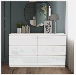 Cajonera <span class=keywords><strong>de</strong></span> alto brillo, mesita <span class=keywords><strong>de</strong></span> <span class=keywords><strong>noche</strong></span> ancha alta, muebles <span class=keywords><strong>de</strong></span> dormitorio, cajonera <span class=keywords><strong>de</strong></span> brillo negro - Product Image 2