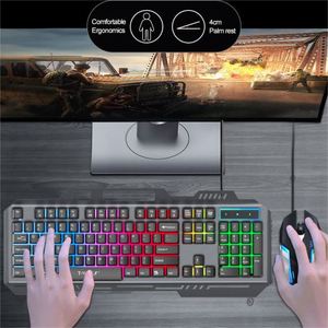 X518 Wholesales <b>Gaming</b> Keyboard and Mouse Set Tf600 Wired Mechanical Keyboard Rgb Backlight Game Keyboard <b>Gaming</b> Mouse Combo - Product Image 4