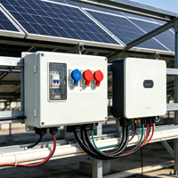 Boîte de distribution portable en acier ABS à 4 voies, disjoncteur 12V 12A, boîte d'alimentation mobile à 4 prises, utilisation intérieure/extérieure/industrielle