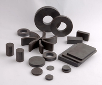 Aimant annulaire diamétralement magnétisé Permanent en ferrite professionnel Y35 pour haut-parleur noir Axial personnalisé