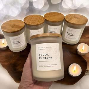 Ensemble cadeau de bougies parfumées artisanales biologiques LANJO avec logo et emballage personnalisés pour la fragrance d'intérieur, Thanksgiving et Noël - Product Image 4