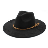 Chapeaux Fedora à large bord rose de haute qualité pour le printemps et l'été, unisexe, en polyester/coton, style plage européen et américain, vente en gros