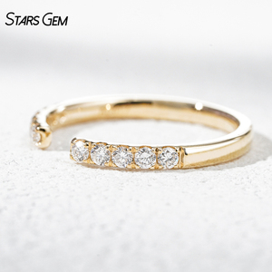 แหวนแต่งงานเพชรทรงกลมเจียระไนแบบบริลเลียนท์ 1.9 มม. ทองคำแท้ 10k จาก Starsgem - Product Image 4