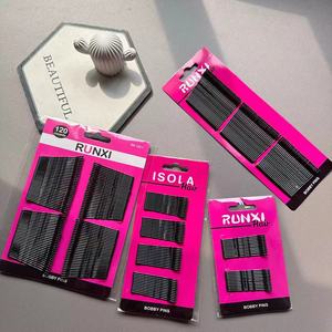 Haute qualité noir Simple One-Word Performance Dance Style spécial pour les filles Bangs pince à cheveux cassée en gros - Product Image 1