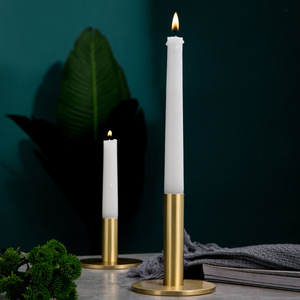 Maxery Christmas Solid <strong>Brass</strong> <strong>Candlesticks</strong> Ornaments to Wedding Decorations Gold Metal Candle Holders For Home Decor - Product Image 2