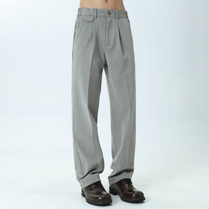 Pantalones <span class=keywords><strong>de</strong></span> Traje Rectos A25Aka+KA-8 <span class=keywords><strong>para</strong></span> <span class=keywords><strong>Hombre</strong></span>, Otoño 2025, Nuevo Estilo Casual, Elegante, <span class=keywords><strong>de</strong></span> Alta Gama, con Caída, Elásticos, Holgados, con Botones - Product Image 2