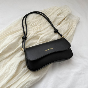 Bolsa Francesa Vintage de Cor Sólida 2024 Twinkle, Bolsa de Ombro Minimalista Pequena e Quadrada - Product Image 5