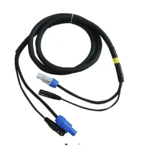 multi combi power extension cable with powercons and XLR cords