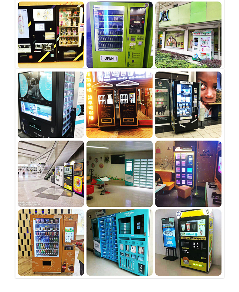 Self Pickup Wall Mounted Unmanned Vending Machine Adjustable Customizable