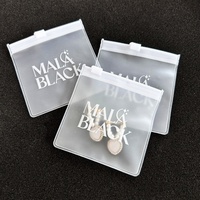 Sacs Ziplock Personnalisés Givrés de Petite Taille, Durables, pour Boucles d'Oreilles, Mini Sacs d'Emballage Transparents en PVC avec Logo Imprimé, Pochette à Bijoux